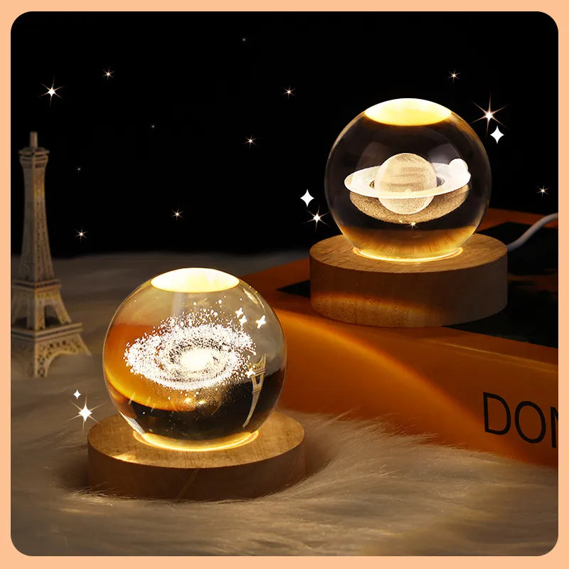 LED Night Light Crystal Ball